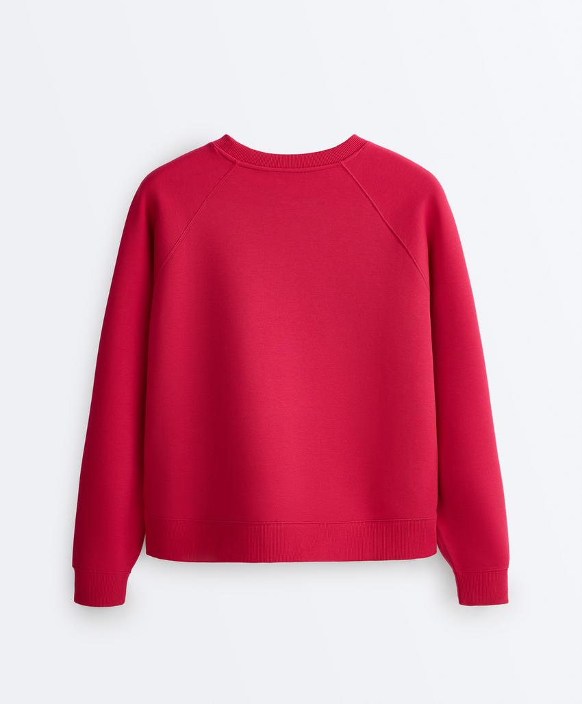 Толстовка из хлопка пике с круглым вырезом