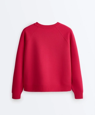 Толстовка из хлопка пике с круглым вырезом- Заказать в России