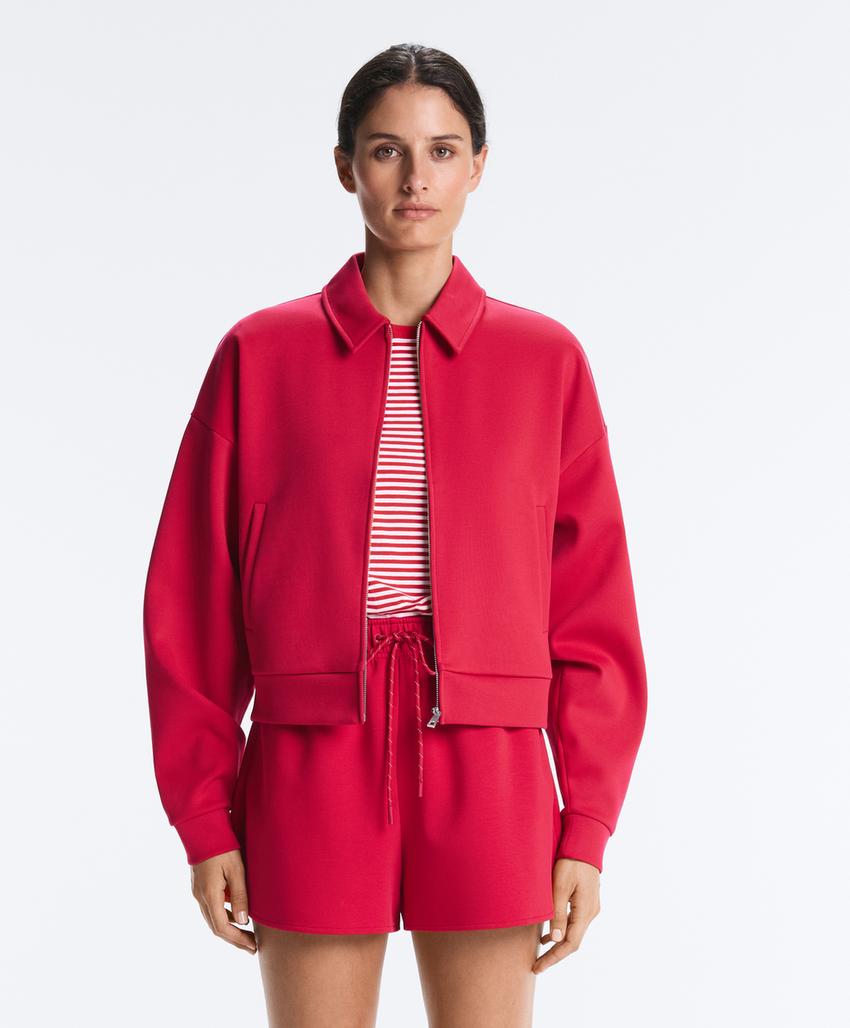 Куртка-поло из пике с хлопком