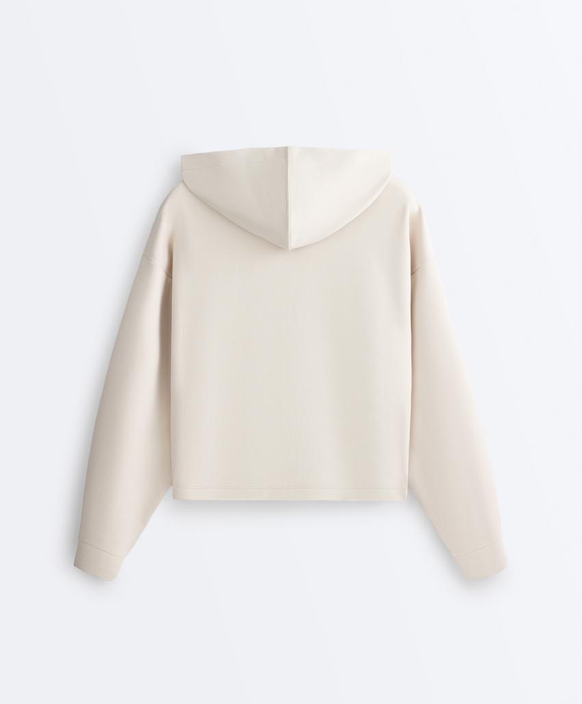 Куртка пике с капюшоном из ткани с хлопком