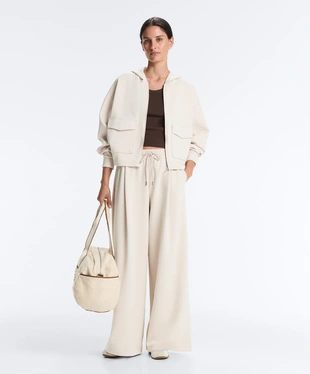 Куртка пике с капюшоном из ткани с хлопком- Заказать в России