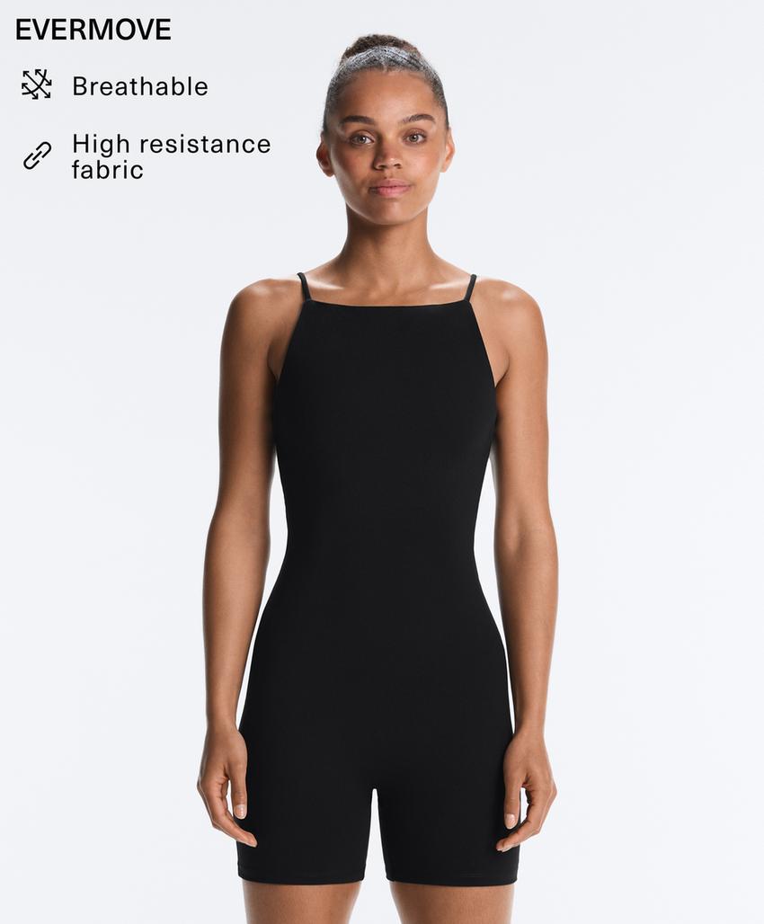 Короткий комбинезон Evermove с вырезом-лодочкой