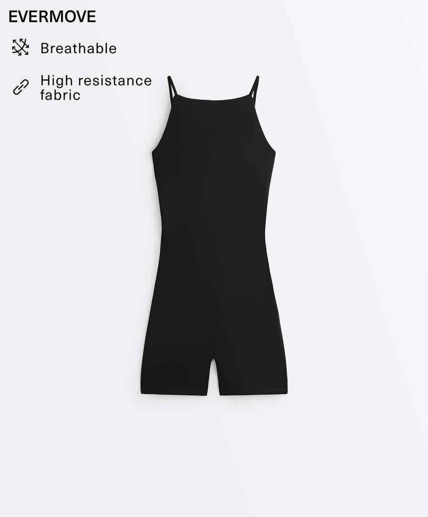 Короткий комбинезон Evermove с вырезом-лодочкой