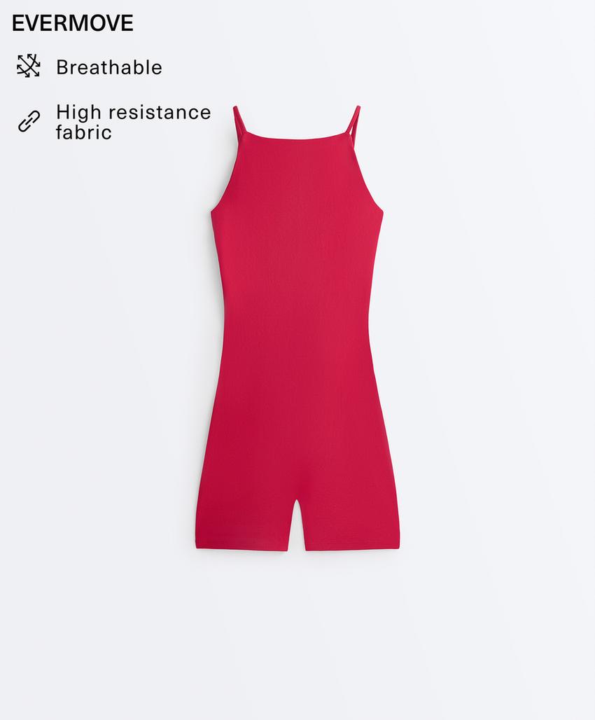 Короткий комбинезон Evermove с вырезом-лодочкой