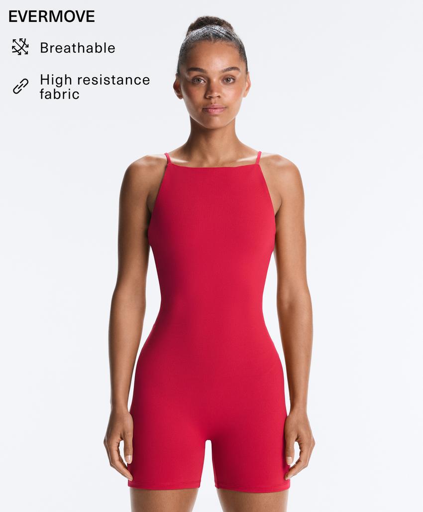 Короткий комбинезон Evermove с вырезом-лодочкой