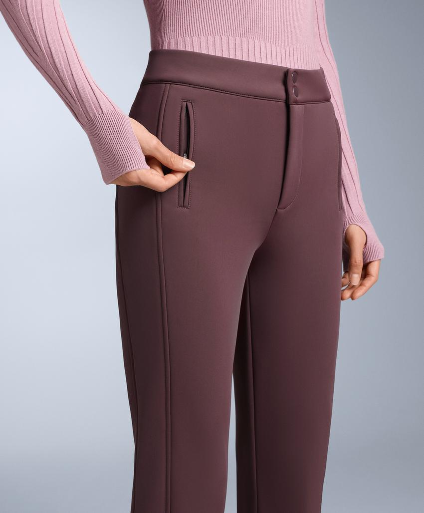 Water-resistant flare stretch SKI trousers