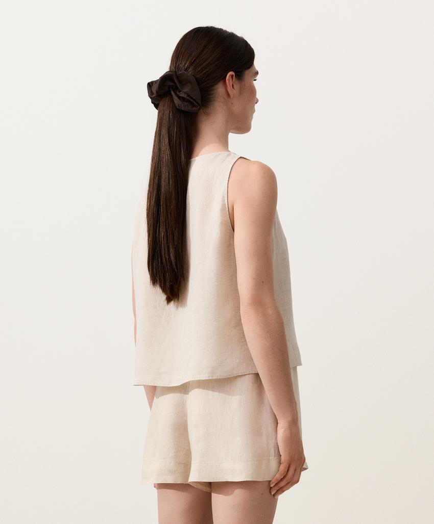 Квадратный топ из 100%-го льна