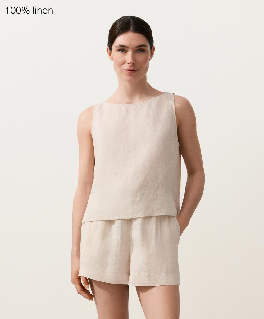 Квадратный топ из 100%-го льна