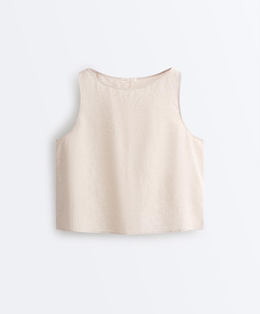 Квадратный топ из 100%-го льна