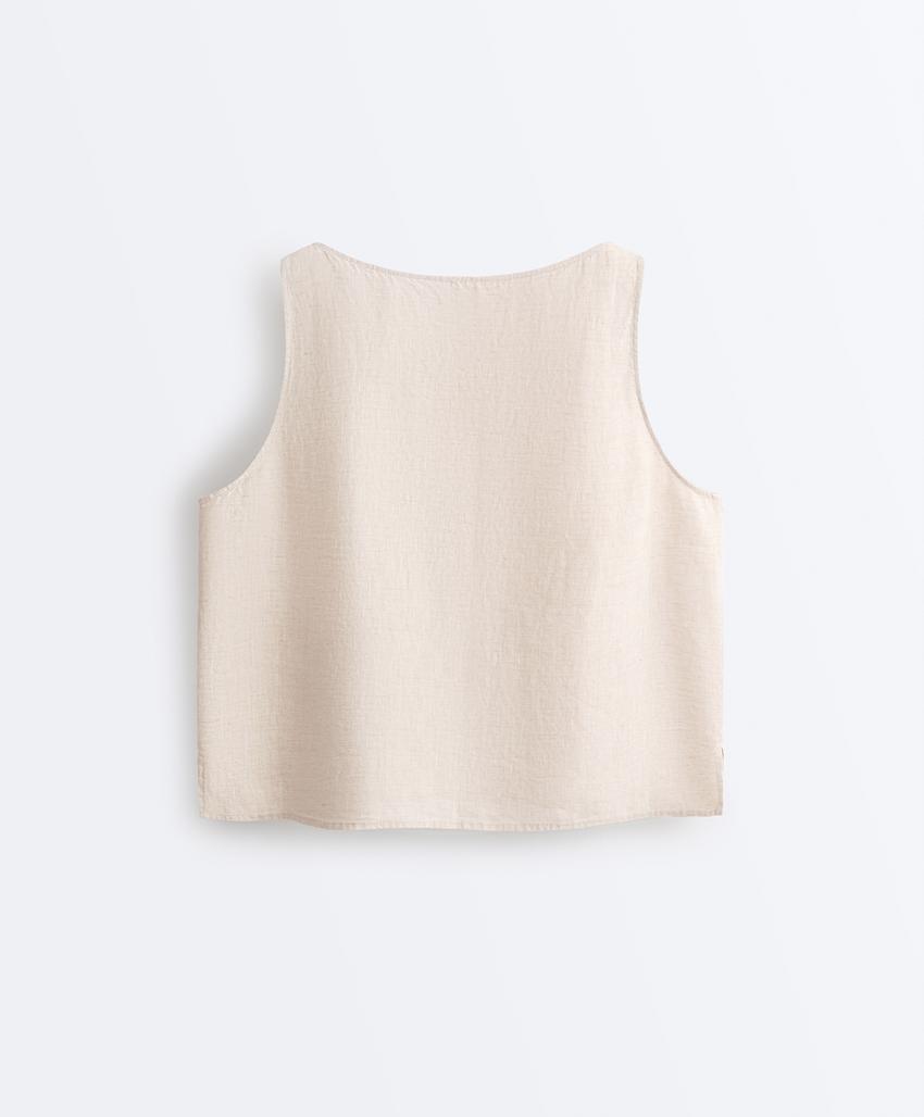 Квадратный топ из 100%-го льна