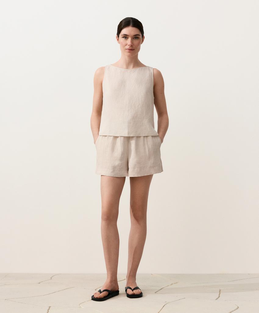 Квадратный топ из 100%-го льна