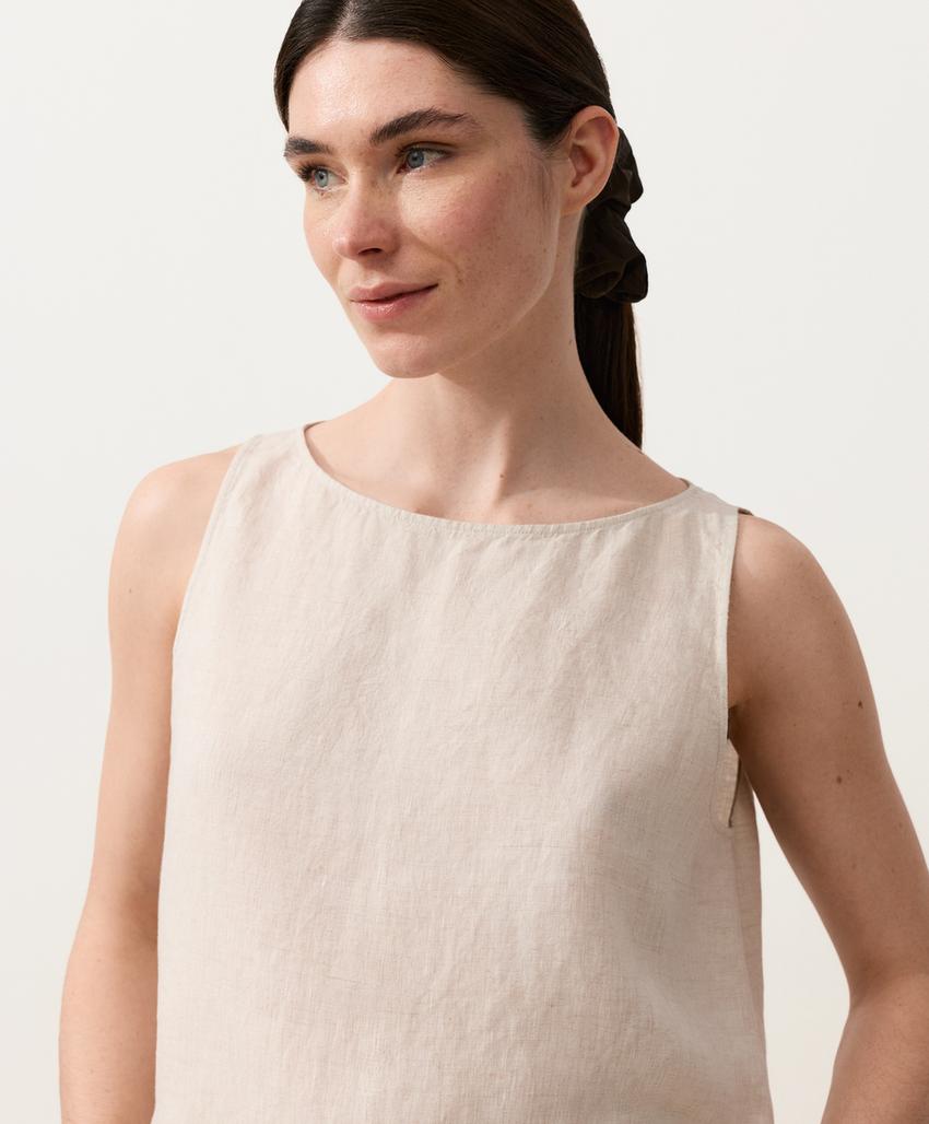 Квадратный топ из 100%-го льна