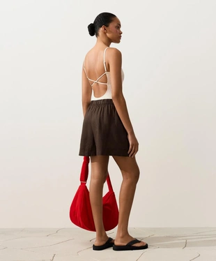 Купальник с круглым вырезом из кроше с пузырьками- Заказать в России