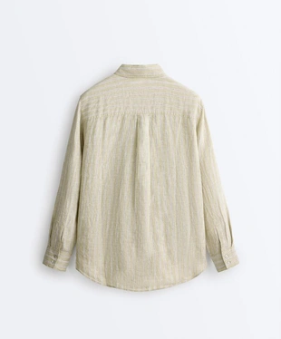 Рубашка свободного кроя из 100%-го льна- Заказать в России