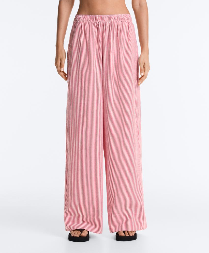 Прямые брюки из 100% хлопка в полоску