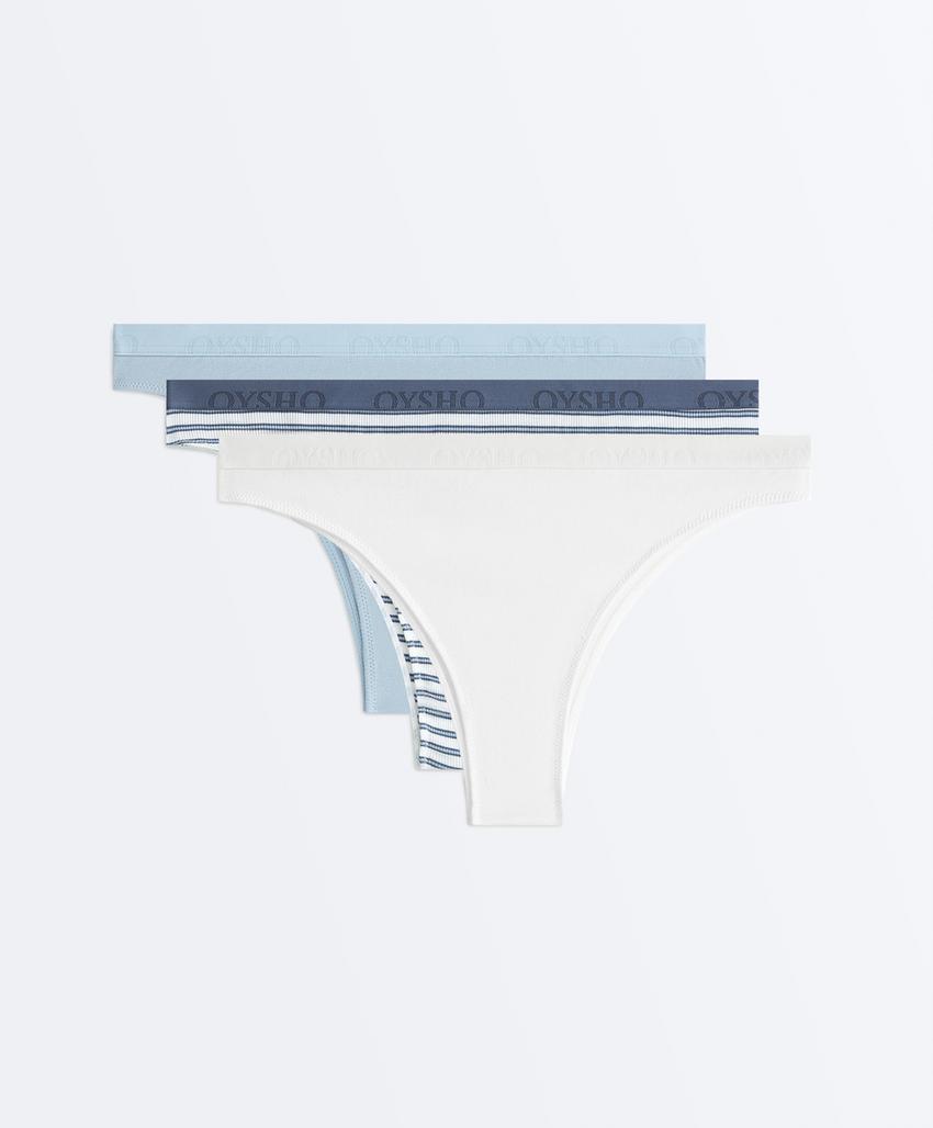 3 трусов бразильяно из смесового хлопка с логотипом