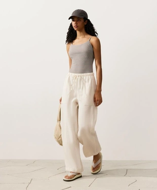 Купальник в полоску с треугольным вырезом- Заказать в России