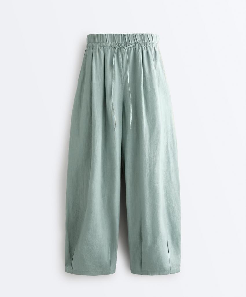 Брюки-бананы из 100%-го льна