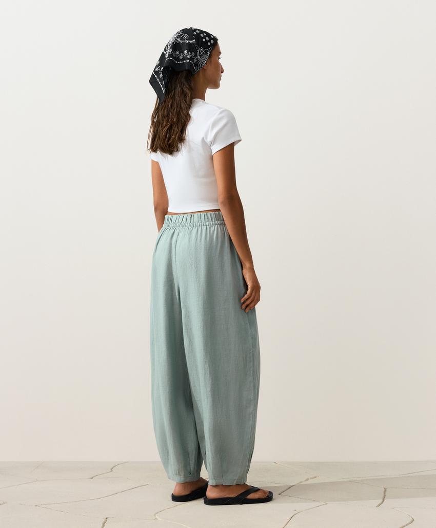 Брюки-бананы из 100%-го льна