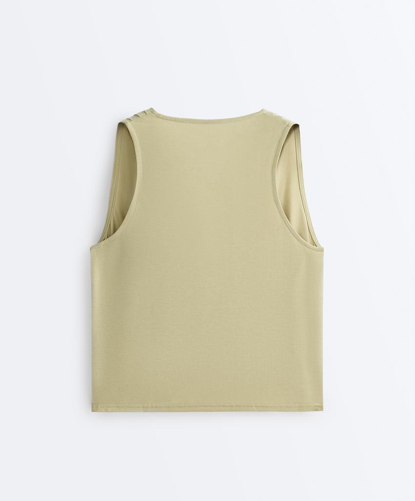 Футболка из смесового модала на запах