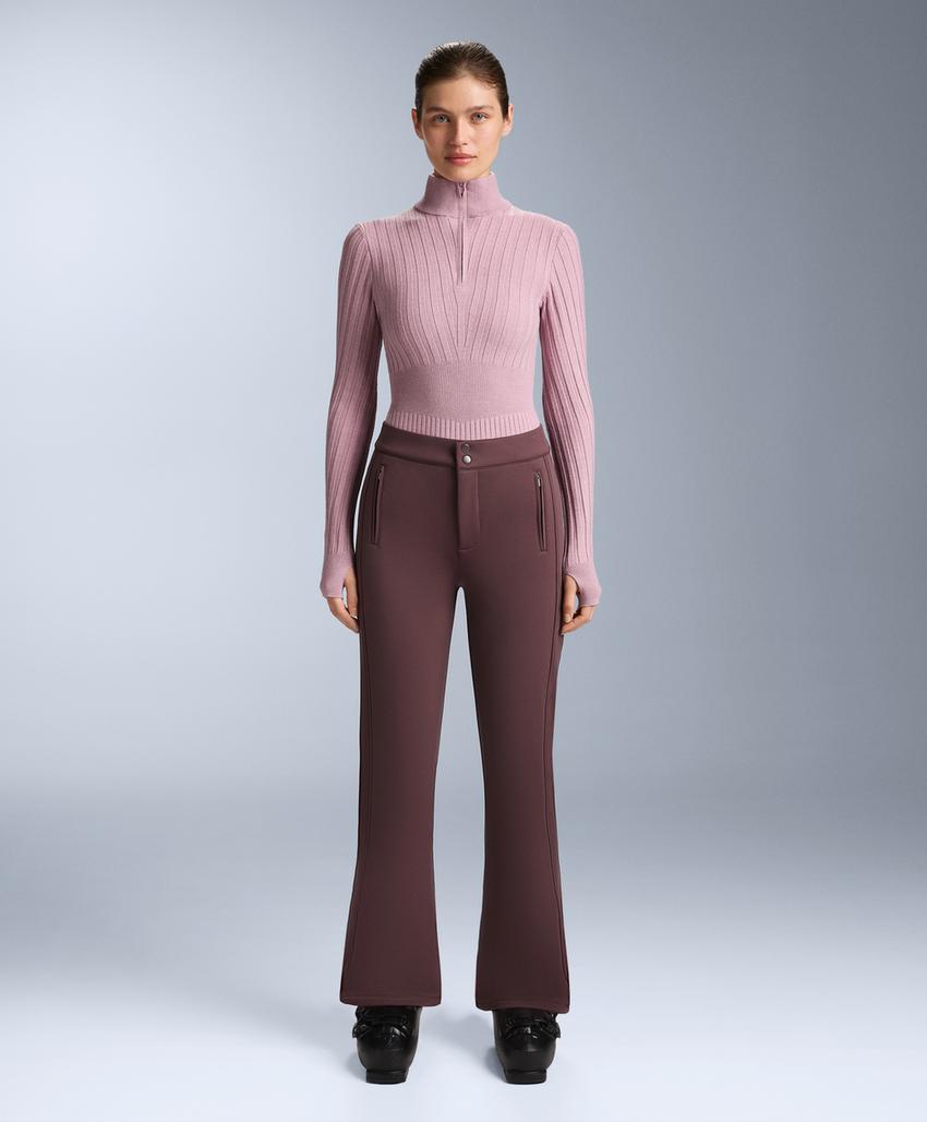 Термофутболка Base Layer из трикотажа в рубчик с высоким воротником