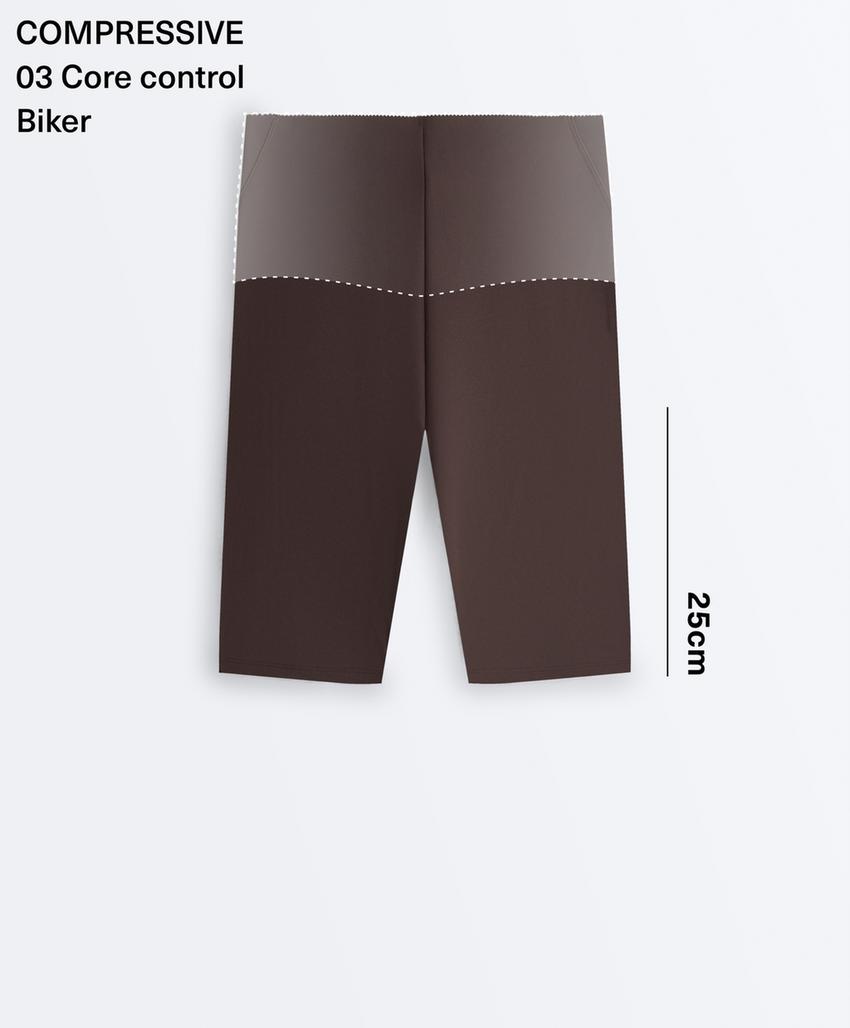 Легинсы-велосипедки с высокой посадкой Compressive Core Control, 25 см