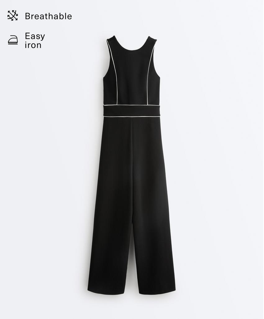 Длинный комбинезон Piping пике с хлопком