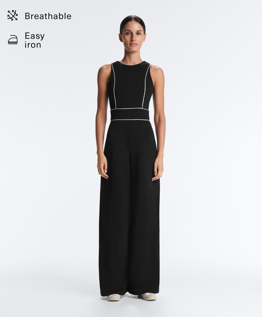 Длинный комбинезон Piping пике с хлопком