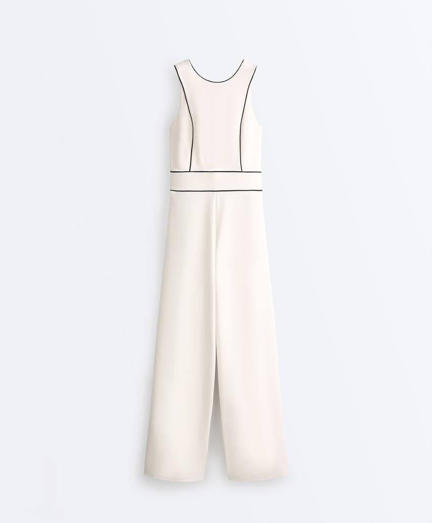 Длинный комбинезон Piping пике с хлопком