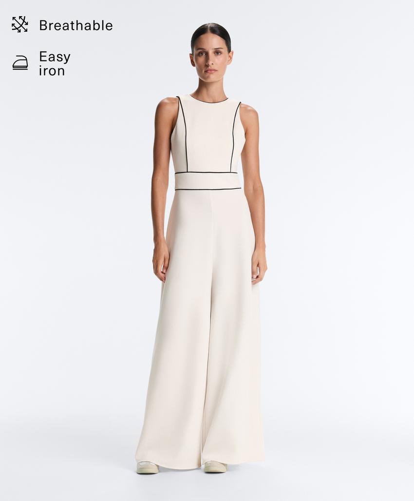 Длинный комбинезон Piping пике с хлопком