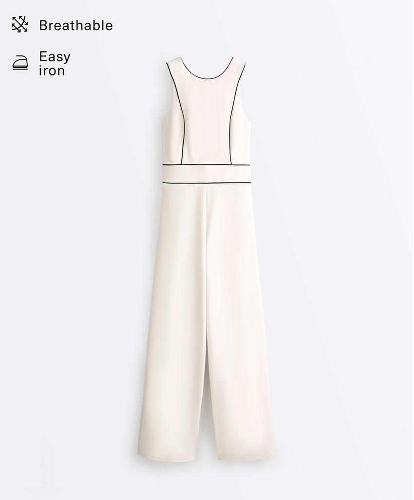 Длинный комбинезон Piping пике с хлопком