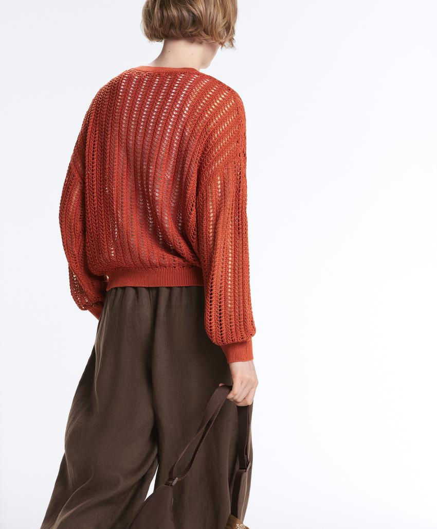 Свитер ажурной вязки Rib