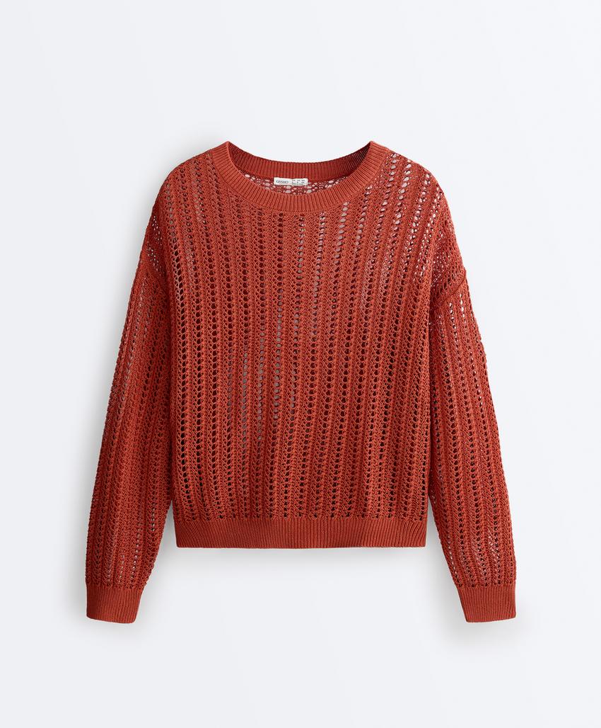 Свитер ажурной вязки Rib