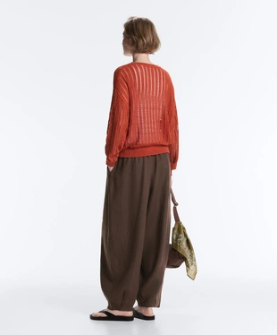 Свитер ажурной вязки Rib- Заказать в России