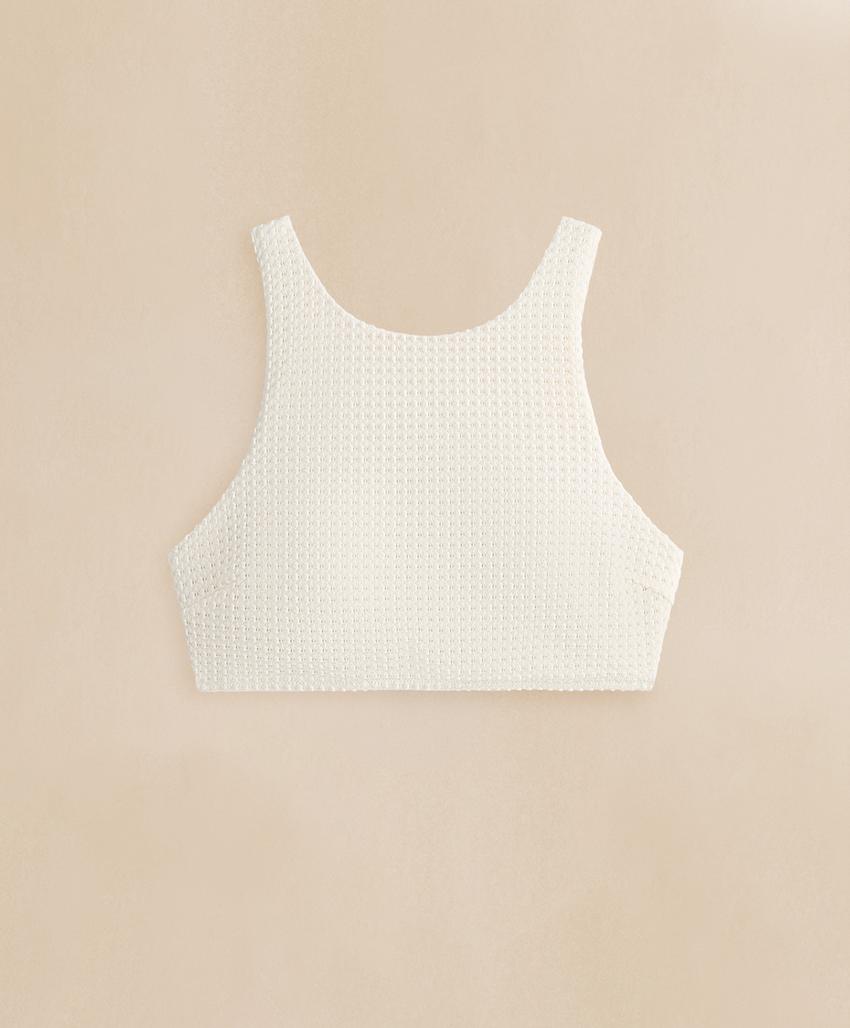 Топ бикини халтер из кроше с пузырьками