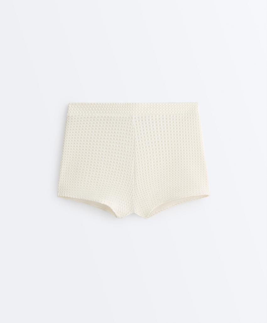 Шорты-плавки бикини из кроше с пузырьками