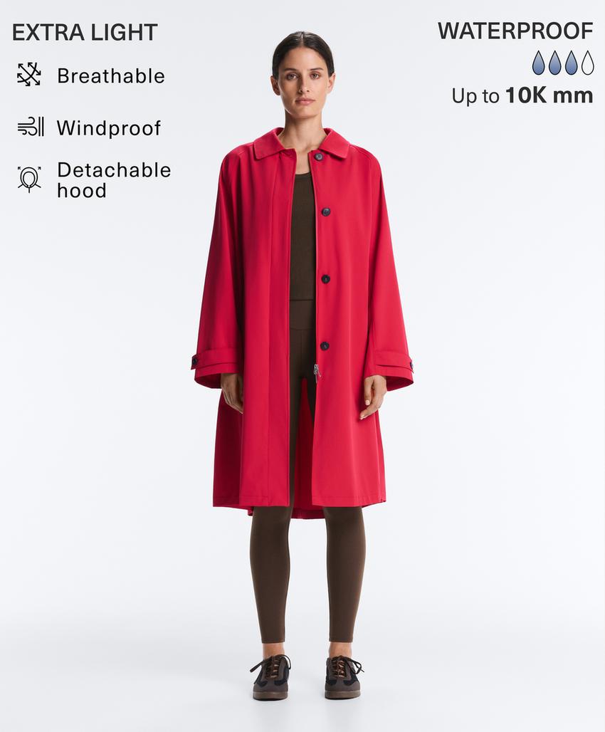 Очень легкая куртка миди с водонепроницаемостью 10 000 мм
