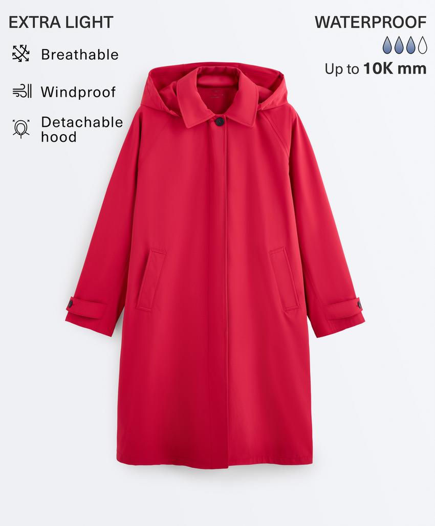 Очень легкая куртка миди с водонепроницаемостью 10 000 мм