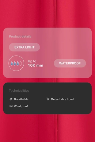 Очень легкая куртка миди с водонепроницаемостью 10 000 мм- Заказать в России