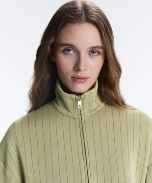 Куртка Boxy с эффектом накидки, из модала, в тонкую полоску- Заказать в России