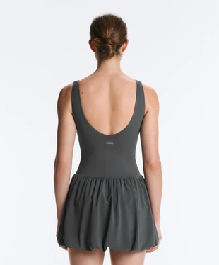 STEEL GREY|3503/332/036 - OYSHO Короткое платье COMFORTLUX с эффектом баллон