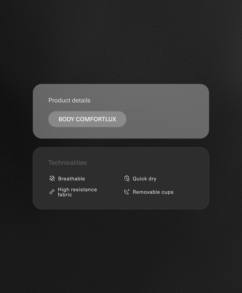 Боди Comfortlux с открытой спинкой