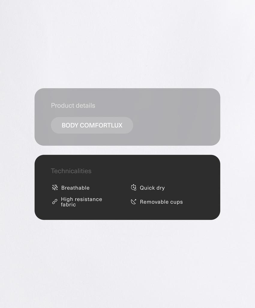 Боди Comfortlux с открытой спинкой