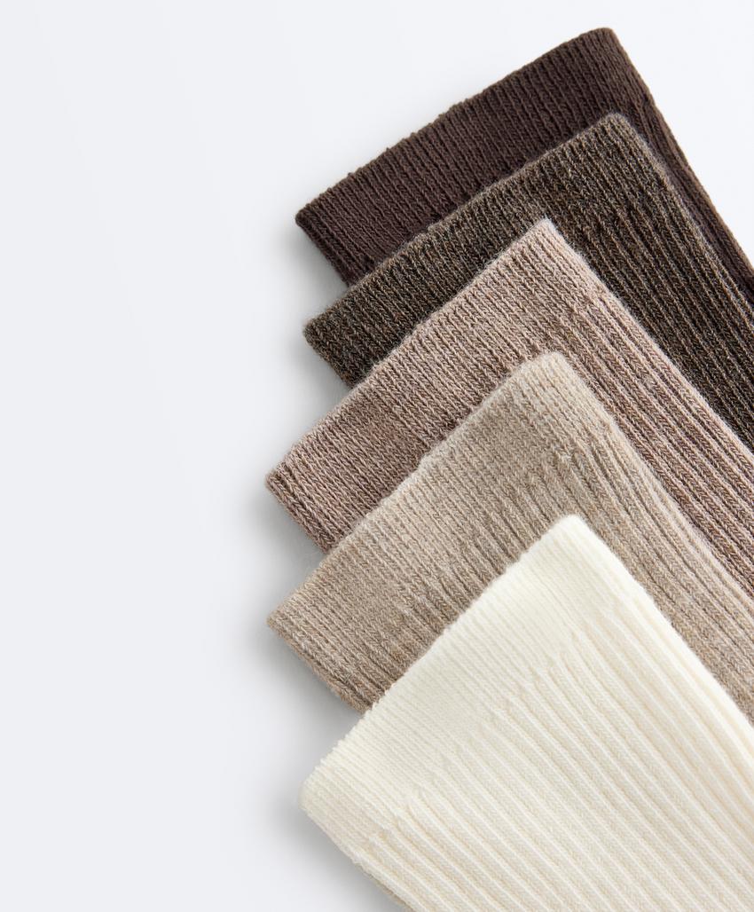 Pack de 5 pares de meias classic em mistura de algodão