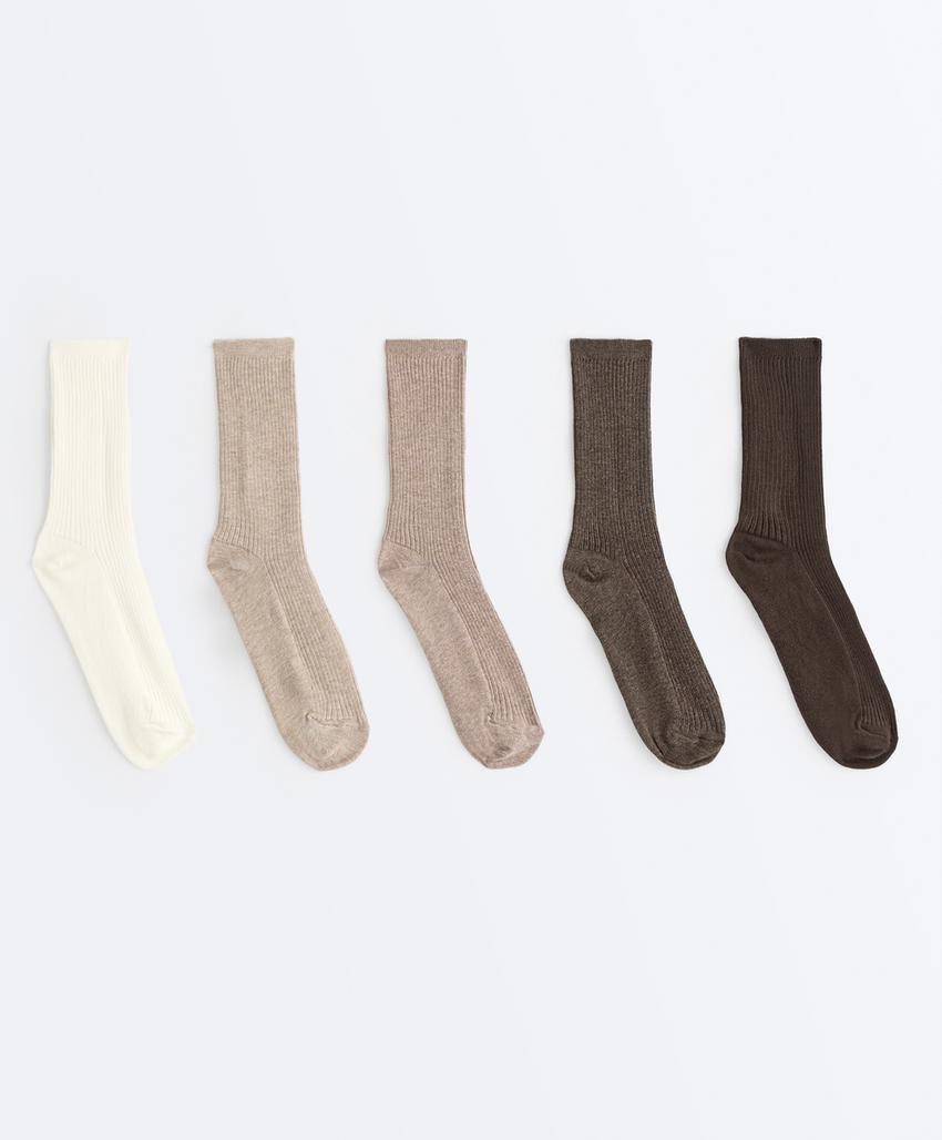 Pack de 5 pares de meias classic em mistura de algodão