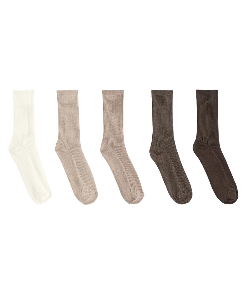 Pack de 5 pares de meias classic em mistura de algodão