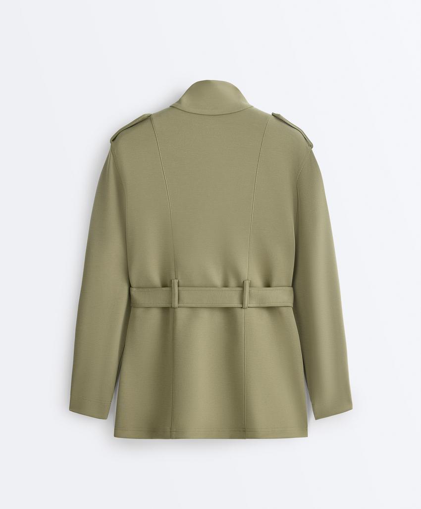 Длинная куртка Utility из пике с поясом