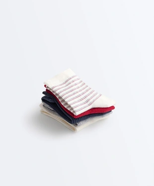 BRIGHT RED|4591/482/599 - OYSHO 5 пар коротких спортивных носков из смесового хлопка