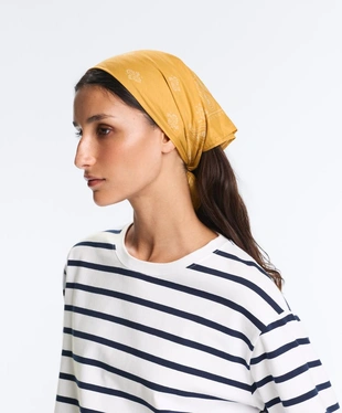 WASHED YELLOW|5869/147/312 - OYSHO Бандана из 100%-го хлопка с принтом