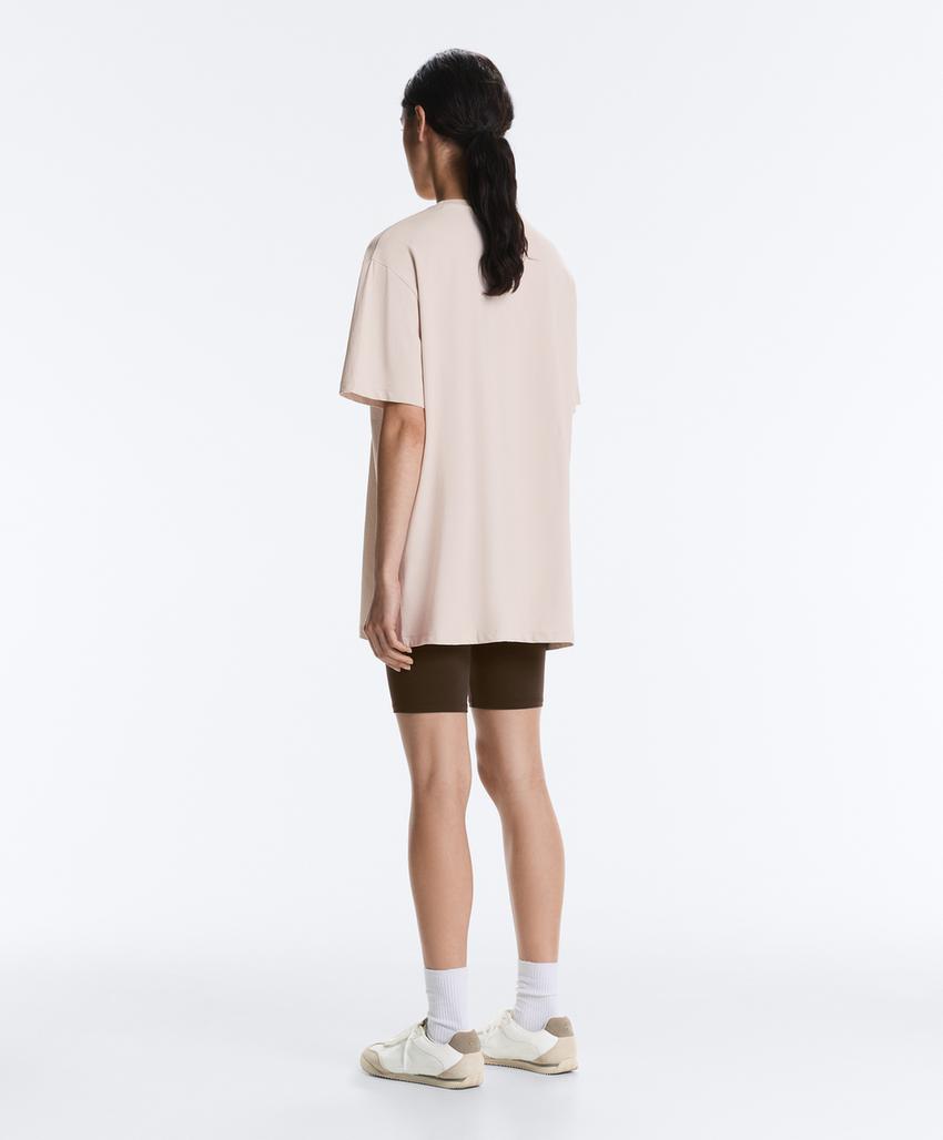 Футболка Oversize с короткими рукавами из смесового хлопка